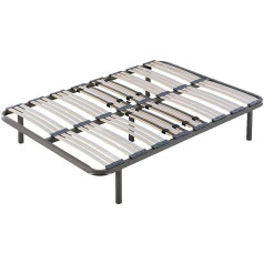 HOGAR24 ES Lentelinis rėmas su juosmens reguliavimu ir 5 cilindrinėmis 26 cm ilgio kojomis 150 x 200 cm Metalinis metalinis