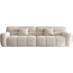 Eines Kreminės sofos mažoms erdvėms, kreminė sofa mažam butui, moderni, paprasta saldainių audinio sofa, kreminės spalvos svetainė, svetainės baldai (spalva: E, dydis: 260 cm)