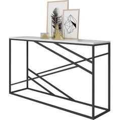 CAFIEDR Kavos staliukas, miegamojo laikymo stalas, marmurinis sofos stalas, svetainės konsolės stalas, siauras metalinis stalas, sieninis stalas 31,4 × 11,8 × 31,4 colių