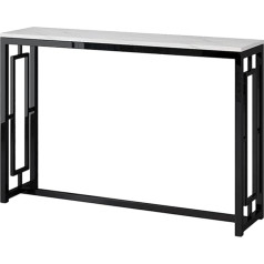 XAoSCd Metalinis konsolinis stalas, marmurinis sofos stalas su lentynomis, šoninis stalas namams, svetainei, mažiems kambariams, 31,4 colio,