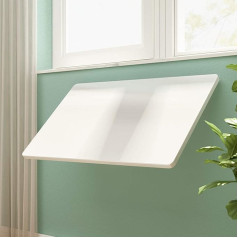 ‎Generisch Plaukiojantis sieninis stalas Virtuvės stalas Valgomasis stalas Medinis sulankstomas stalas Šoninis stalas Baltas (50 x 20 cm) Erdvę taupantis sulankstomas kampinis stalas mažiems kambariams