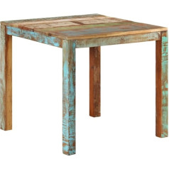 Vidaxl Valgomojo stalas Virtuvės stalas Valgomojo stalas Valgomojo virtuvė Medžio masyvo stalas Kaimo namų stilius 82 x 80 x 76 cm Senas medžio masyvas