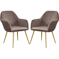 Xgangm Komplektas 1/2/6/4 kėdžių dangteliai su porankiais Velvet kėdžių dangteliai Stretch Luxury Velvet 300 g Biuro kėdės dangtelis Atlošo kėdės dangtelis Valgomojo kambario kėdės dangtelis Taupe 2 vnt.