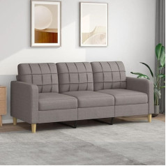 Zeyuan 3 vietų sofa Taupe 180 cm audinys Sofa Gyvenamasis kambarys Jaunimo sofa Atsipalaiduoti sofos ir sofos Sofa miegamajam Jaunimo vaikų kambariui