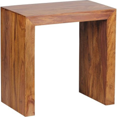 Wohnling Mumbajus Šoninis staliukas iš medžio masyvo Sheesham 60 x 35 cm Svetainės stalo dizainas Tamsiai ruda Kaimo namų stiliaus kavos staliukas