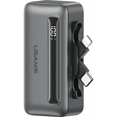 Powerbank 4500mah 20w usb-c/žaibo greitas įkrovimas pilka
