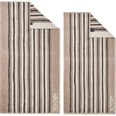 JOOP! Move Stripes 1692 Vonios rankšluostis 37 Sand 80 x 150 cm