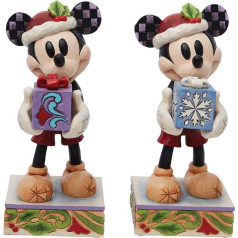 Jim Shore Enesco 6013060 Kalėdų Senelis Mikis su dovana 15,6 cm