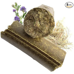 LAX Meadow Products, traškios lazdelės arkliams, sveikas žalias maistas iš šieno ir liucernos, papildomi pašarai arkliams, skanėstai arkliams, be grūdų ir melasos, lazdelės 8 x 3,25 kg