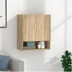 OHOOWOO Wandschrank Sonoma-Eiche 60x31x70 cm Holzwerkstoff, skandinaviškas rankšluostis SonomaEiche: Savaiminė stalviršio konstrukcija Wohnzimmer und Schlafzimmer Aufbewahrungsschränke, Schließfächer