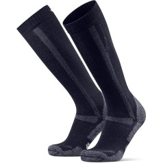 DANISH ENDURANCE Knee-High Merino Hiking Socks, ilgos vilnonės kojinės, šiltos kojinės, su paminkštinimu ir apsauga nuo pūslių, Unisex, vyrams ir moterims