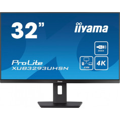 Monitorius prolite xub3293uhsn 31,5 colio xub3293uhsn-b5 ips,4k,usb-c dokas,kvm,plonas,2x3w,rj45
