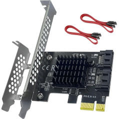 PCI-E į SATA 3.0 išplėtimo kortelė 2 prievadai PCIe SATA III 6Gb/s maksimalaus greičio valdiklio plokštės PCI-Express (1X 4X 8X 16X) lizdui, palaiko SSD ir HDD Windows, MAC OS, Linux, Vista sistemai