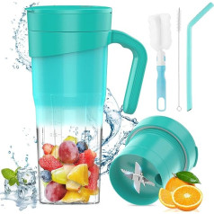 Nešiojamas asmeninis maišytuvas Smoothie Maker 470 ml USB įkraunamas 6 ašmenų maišytuvo puodelis 4000 mAh mini maišytuvas namams, sportui, kelionėms lauke