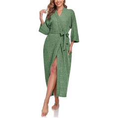 Moterų ilgas megztas chalatas Moterų jaukus chalatas Saunos chalatas Namų paltas Kimono Loungewear