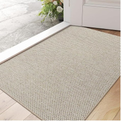 DEXI Dirt Trapper Mat Indoor 44 x 76 cm, neslystantis kilimėlis, skalbiamas, sugeriantis durų kilimėlis, plonas durų kilimėlis, kilimėlis prieangiui ir prieangiui, smėlio spalvos