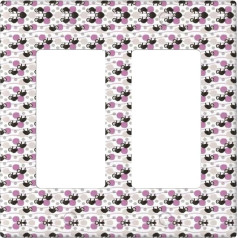 Adorable Little Baby Faultier Druck 2-Gang schraubenlose dekorative Wandplatten, mittlere Größe Abdeckplatten für Steckdose, moderner Stil