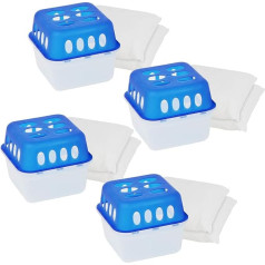 com-four® 4 x oro sausintuvas su 3,2 kg atsarginių granulių pildymo maiše, oro sausintuvas be elektros energijos (04 vnt. - 400 g)