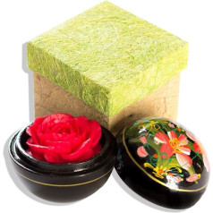 Rankų darbo muilo gėlė mango medžio dėžutėje 8 x 8 x 8 cm dovanų dėžutėje