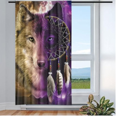 Užuolaidos Svetainė Miegamasis 1 gabalas Wolf Dream Catcher 135 x 175 cm W/H