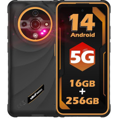 Ulefone Armor X31 Pro 5G lauko mobilusis telefonas 2025, 16GB + 256GB/SD-2TB 64MP + 25MP Naktinis matymas 6,56 colių 800nits 120Hz su akinančiu žibintuvėliu 120Lum 6050mAh išmanusis telefonas 3 lizdai / dvigubas 5G / veidas / NFC / IP68