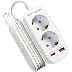 Šveicarija Vokietija adapteris su PD20W USB greituoju įkrovikliu, Šveicarijos adapteris, dvipusis kištukinis lizdas Šveicarijai, Jordanijai, Madagaskarui, Maldyvams, Lichtenšteinui, Ruandai, 1,5 m laidas, J tipas