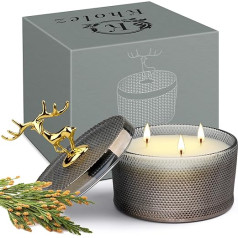 Kvepiančios žvakės dovanos moterims, KHOLEZ Candle Kvapiųjų žvakių dovanų rinkinys, stiklinės žvakės, didelė 3 dagčių sojų žvakė, dovana Motinos dienai, Kalėdoms, gimtadieniui, Valentino dienai, vonios kambariui,