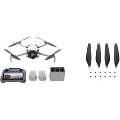 DJI Mini 4 Pro Fly More Combo su DJI RC 2 nuotolinio valdymo pultu ir Mini 4 Pro/Mini 3 Pro propeleriu