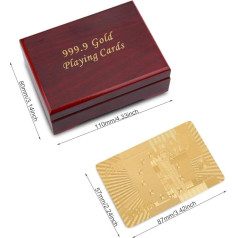 24K auksu dengtos žaidimo kortos Aukso folijos pokerio kortos Kortų žaidimas Poked Deck, 24K aukso folijos pokerio prabangūs žaidimo kortos Vandeniui atsparus netikras aukso folijos žaidimo kortos Plastikinės pokerio žaidimo kortos su Bo