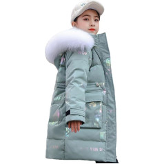 Žiemos striukė mergaitės vaikams mergaičių žiemos paltas dydis 122/128/134/140/146/152/164 pamušalu Parka striukė vaikams lauko šiltas žiemos Parka mergaitė ilgai dygsniuotas striukė su kailio gobtuvu