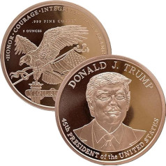 Donaldas Trumpas, varinis, apvalus, su kapsule, XL dydžio (64 mm), 142 g