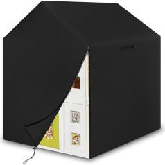 YBYHFAA Žaidimų namelio dangtis, apsauginis žaidimų namelis vaikams, 600D Oxford PVC mišinys, atsparus vandeniui ir UV spinduliams, juodas (127 x 110 x 130 cm)