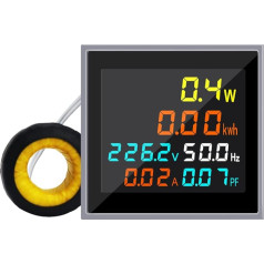 KETOTEK LCD skaitmeninis skaitmeninis voltmetras Ampermetras Mini Power Monitor 6 in 1 AC 50.0-300.0V 100A Elektros energijos skaitiklis Energijos skaitiklis 1 fazės kintamosios srovės skaitiklis Watt skaitiklis KWh skaitiklis su CT