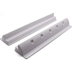 CraigSolar.co.uk 2 x Anti-Ultraviolet ABS saulės kolektorių šoniniai laikikliai 550 mm baltos spalvos