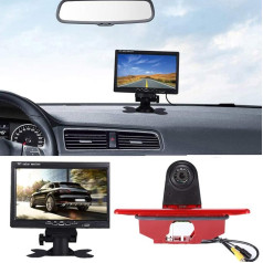 Galinio vaizdo kamera Transporto langas + 7 colių TFT LCD ekranas Automobilio monitorius Stabdžių žibintas Automobilio stogo atbulinės eigos kamera Peugeot Expert / Fiat Scudo / Citroen Jumpy 2007-2016