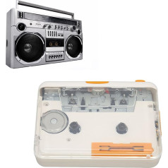 Kasetinis grotuvas, nešiojamasis USB kasečių keitiklis, MP3 muzikos kasečių grotuvas su ausinėmis 