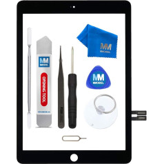 MMOBIEL Digitizer Display Glass Compatible with iPad 6th Gen 2018 9.7 Inch (Black) Touchscreen Replacement Part Including Tool Set