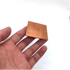 Plokščias metalo lakštas T2 plokštės gryno vario, 200 mm x 200 mm, 300 mm x 300 mm, vario Cu metalo lakštų poveržlės kvadratinių medžiagų (spalva: 1PC 300x300 mm, dydis: storis 10 mm)