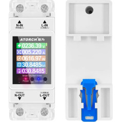 Skaitmeninis LCD elektros energijos skaitiklis, kintamosios srovės skaitiklis, DIN bėgio KWh skaitiklis, 100 A, 85-265 V, 1 fazės 2 kontaktų 2P DIN bėgio elektros energijos skaitiklis, išmanusis WLAN nuotolinis valdymas