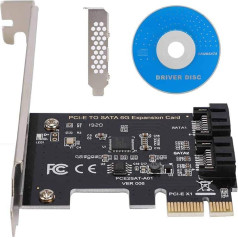 PCIE SATA kortelė PCIE SATA valdiklis PCIE į SATA adapteris PCI Express į SATA 3.0 2 prievadų SATA III 6Gb/s išplėtimo adapterio plokštės