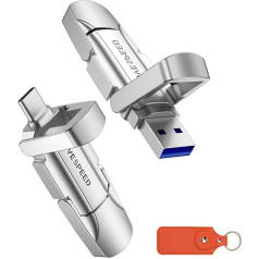 MOVE SPEED 128 GB USB atmintinė, USB C atmintinė iki 570 MB/s, greita USB atmintinė, C tipo atmintinė, USB atmintinė, skirta 
