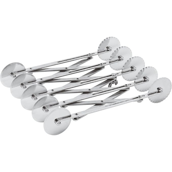 PADERNO 47822 - 05 Fixierer Teigschneider ausziehbar GR710, Edelstahl 5 rotelle Silber