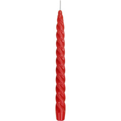 Ebersbacher Kerzenfabrik GmbH Renaissance Tapered Candle Twisted Red Dydis apie 22 x 250 mm Individualiai, folijoje