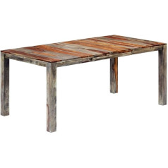 Vidaxl Šešamo medžio masyvo valgomojo stalas Virtuvės stalas Valgomojo stalas Medinis stalas Medžio masyvo stalas Palisandras Pilka 180 x 90 x 76 cm