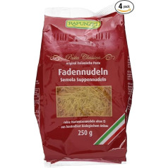 Rapunzel Vermicelli Vermicelli sriubos makaronai Semola 4 vnt. (4 x 250 g) - ekologiški