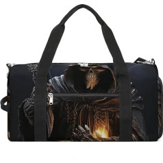 Pilnas spausdinti sporto Tote Bag su dirželiu per petį ir kuprinės funkcija, Grim Reaper vienas dydis tinka visiems nešiotis, Grim Reaper, rankinis bagažas