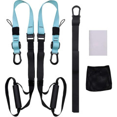 TQQEPOOL Fitness Training Pro pakabos sistemos mokymo rinkinys Profesionalus sporto salės fitneso treniruočių diržai, skirti namų treniruotėms sporto salėje