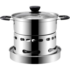 ceasnitis 20 cm nešiojamos lauko alkoholinės viryklės ir puodų rinkinys - mini kempingo viryklė Lauko nerūdijančio plieno spirito viryklė, skirta stovyklavimui, žygiams, kelionėms su kuprine