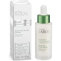 Doctor Babor Cleanformation Moisture Glow Serum, hialuroninis serumas su priešprobiotikais veido odos drėkinimui, veganiška formulė, 1 x 30 ml