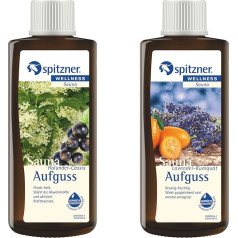 spitzner 2 kvapai šeivamedžio uogų Cassis ir levandų Kumquat saunos užpilas po 190 ml